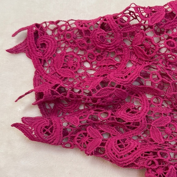 Fuchsia Lace Dressy Church Top by Philosophy - XXL - Picture 3 of 7
